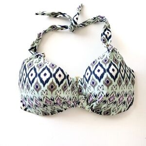 Victoria's Secret Mint and Purple Bikini Top 38D
